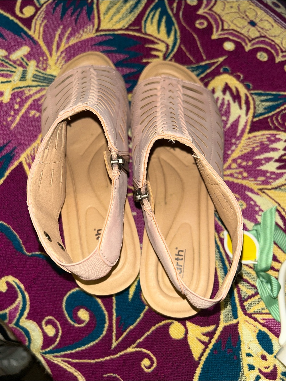 Earth pink wedge sandals - Picture 10 of 14